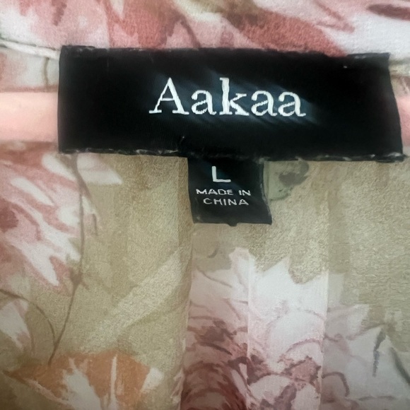 Aakaa Floral Print Women's Dress - Green and Pink - Picture 10 of 13